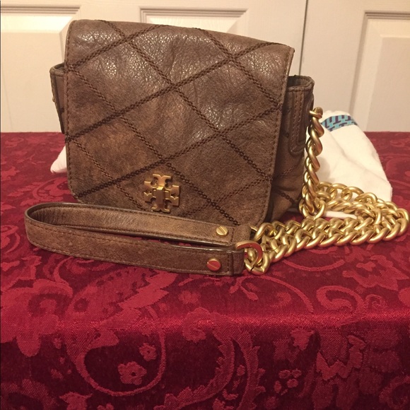 Tory Burch Handbags - Tory Burch Lysa Mini Bag | Brown Leather | EUC